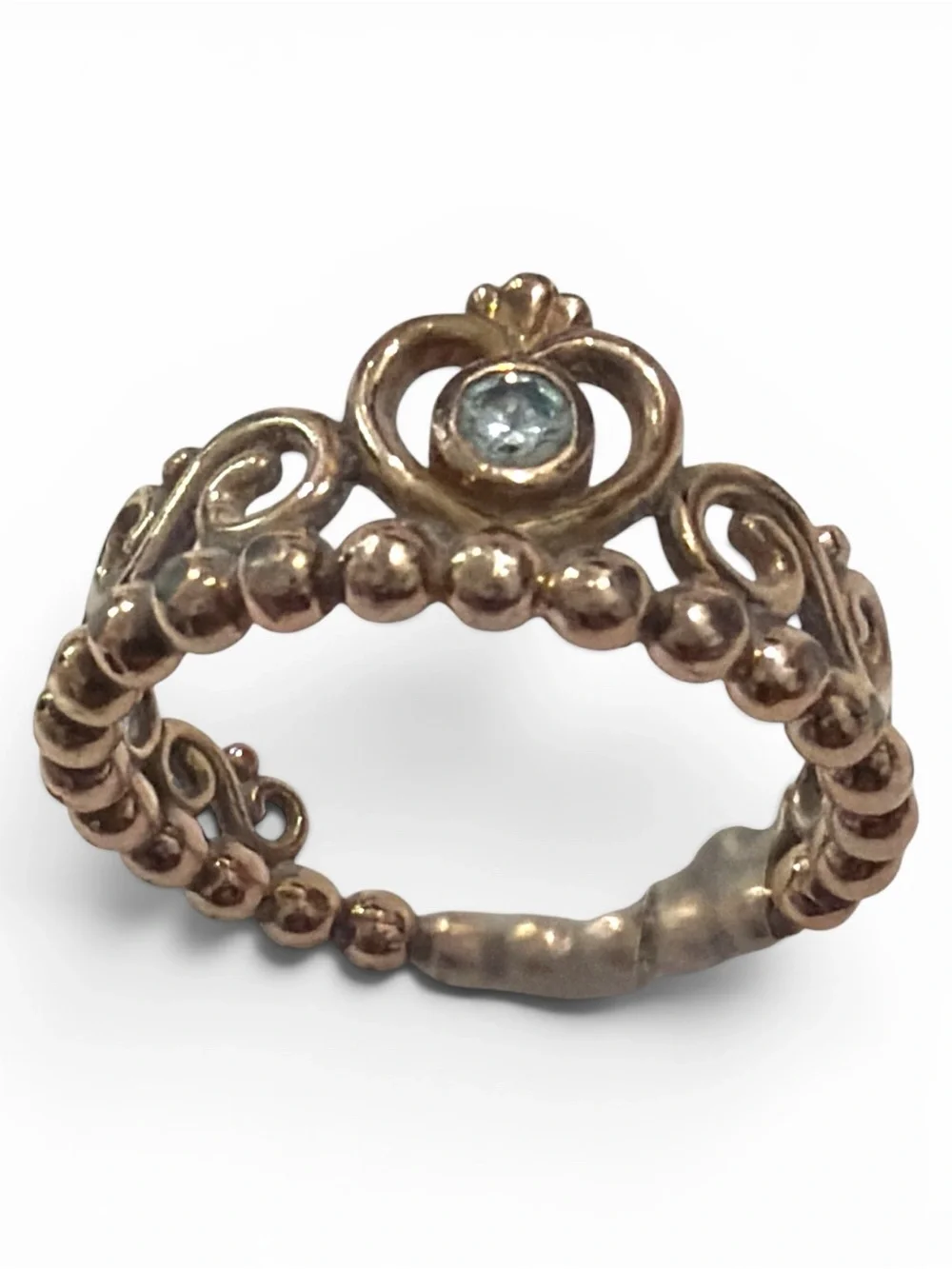 Pandora Princess Tiara Crown Ring in Rose Gold, Brand Size 5.25